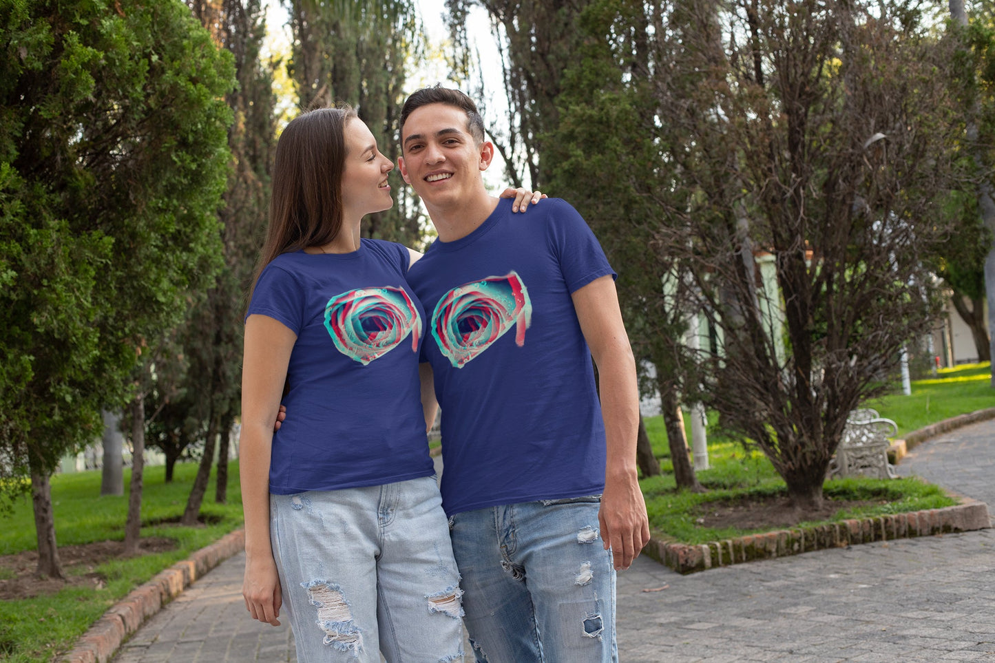 Rose Multicolour T-shirt for Men