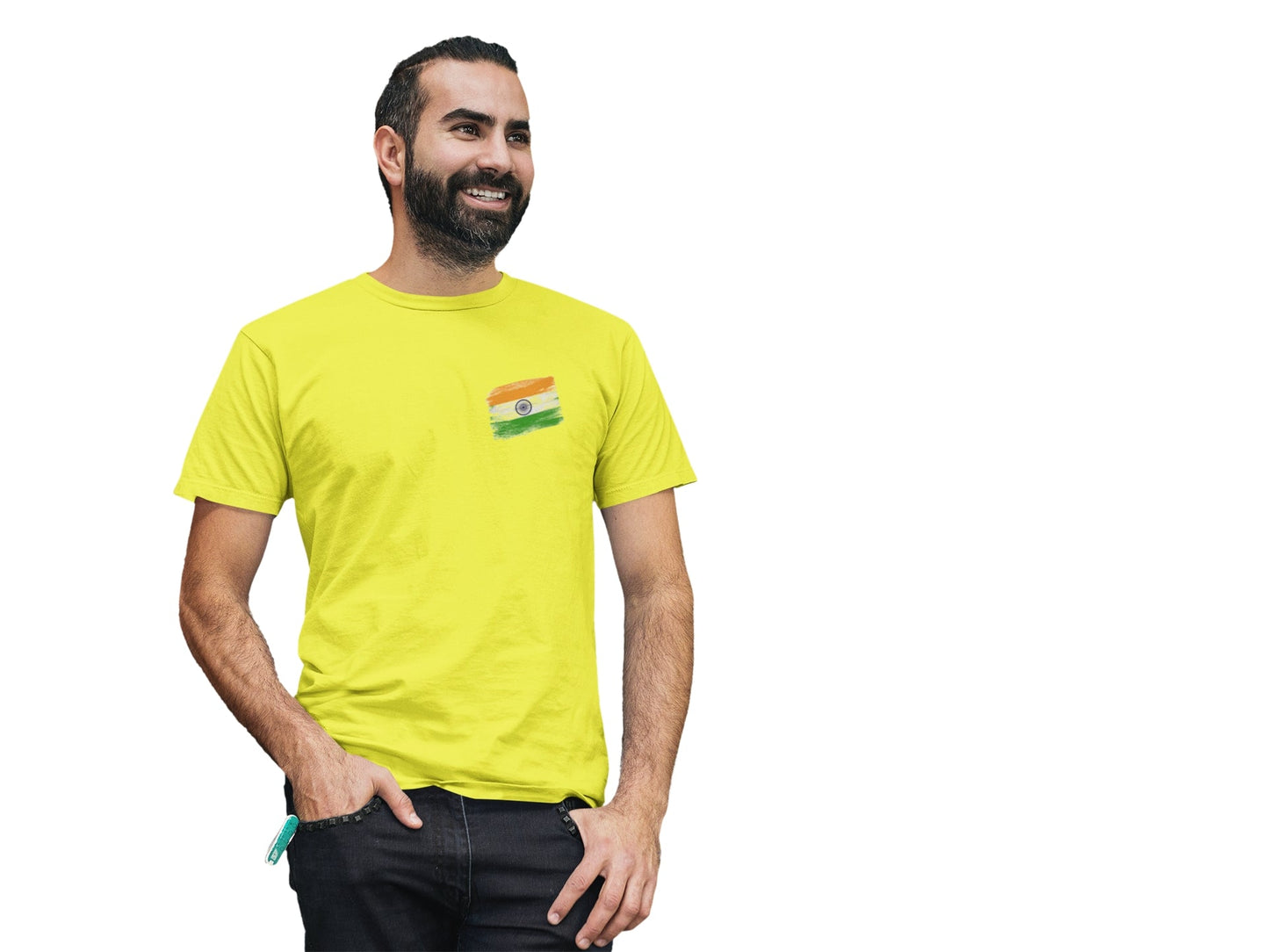 Flag Pocket Print T-shirt For Men