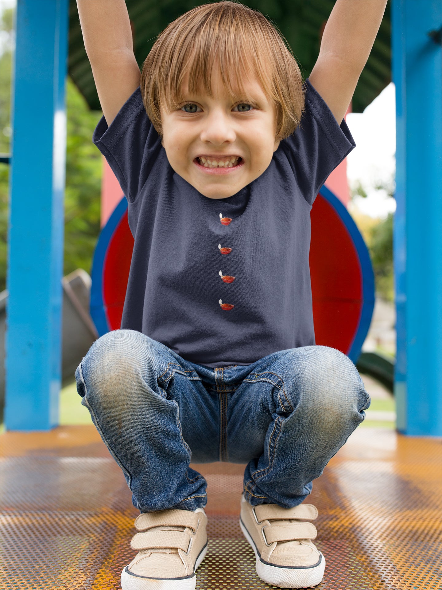 Diya Button-T-Shirt für Jungen
