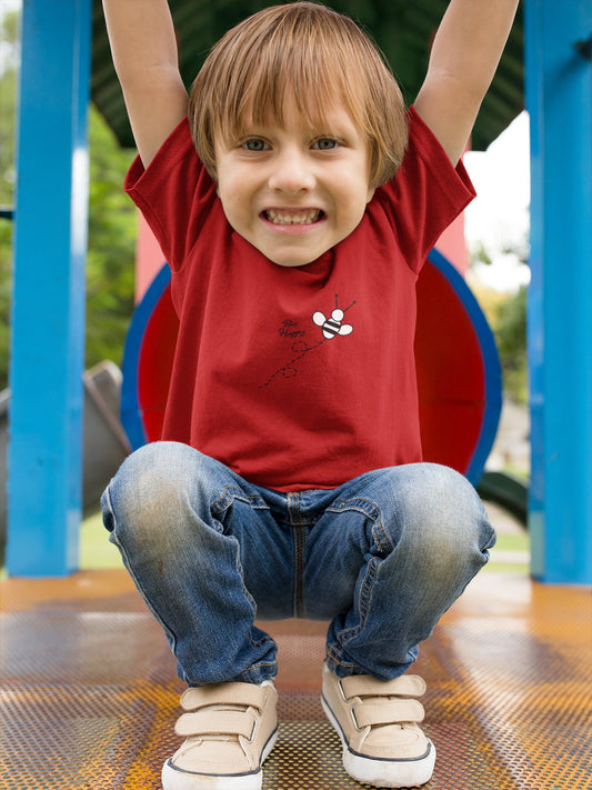Sommer-T-Shirt für Jungen (BEE HAPPY WHITE)