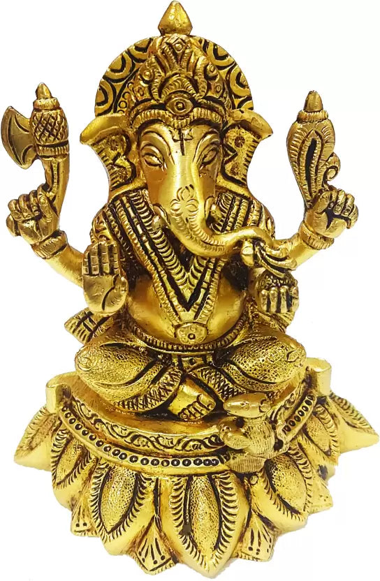 Lakshmi Ganesh Messing-Idol