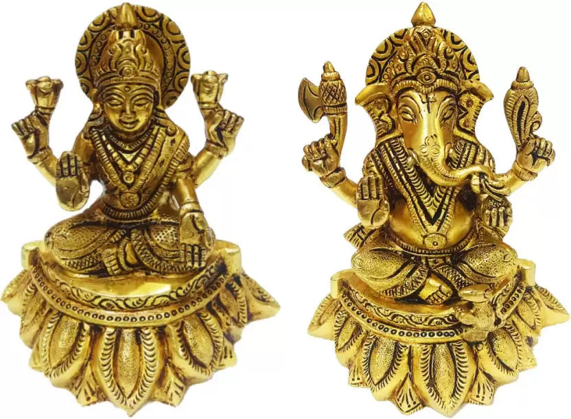 Lakshmi Ganesh Brass Idol