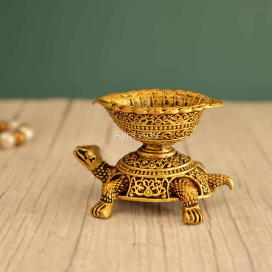 Brass Turtle Diya