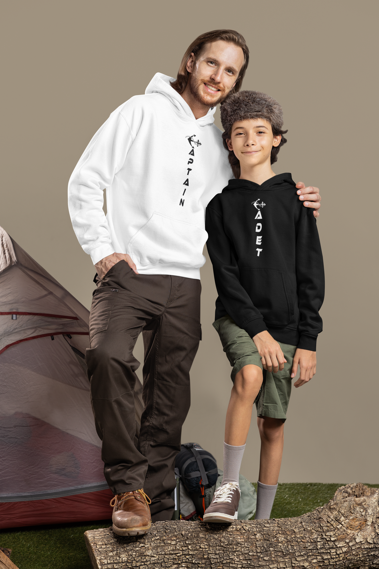 Family Hoodie Combo Set for Father Son ( Captain/Cadet )