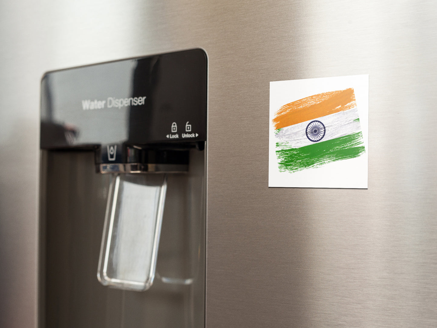 Indian Flag Square Fridge Magnet