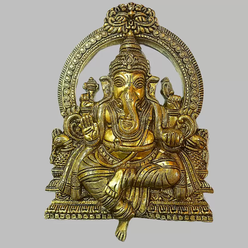 Ganpati-Wandbehang aus Messing