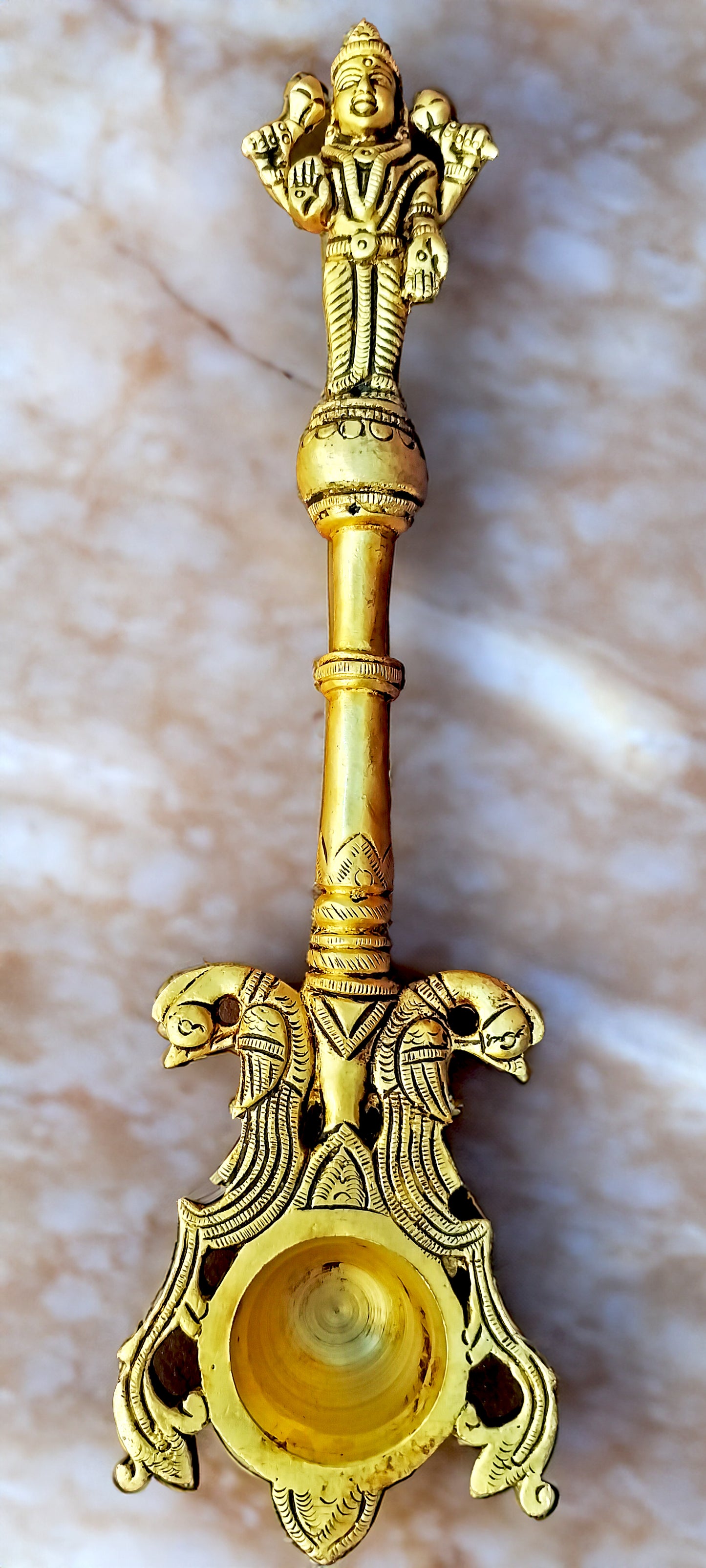 Brass Kuber Camphor Spoon for Aarti