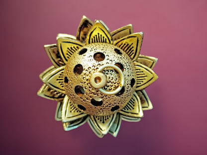 Brass Lotus Dhoopdani/ Incense Burner