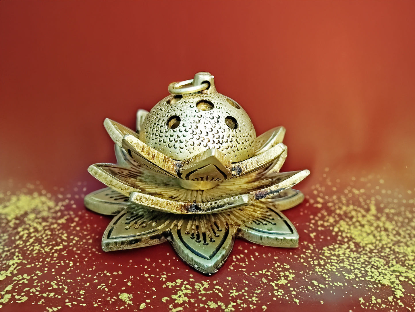 Brass Lotus Dhoopdani/ Incense Burner