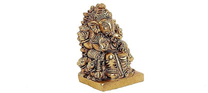 Brass Ganpati Singhasan Statue