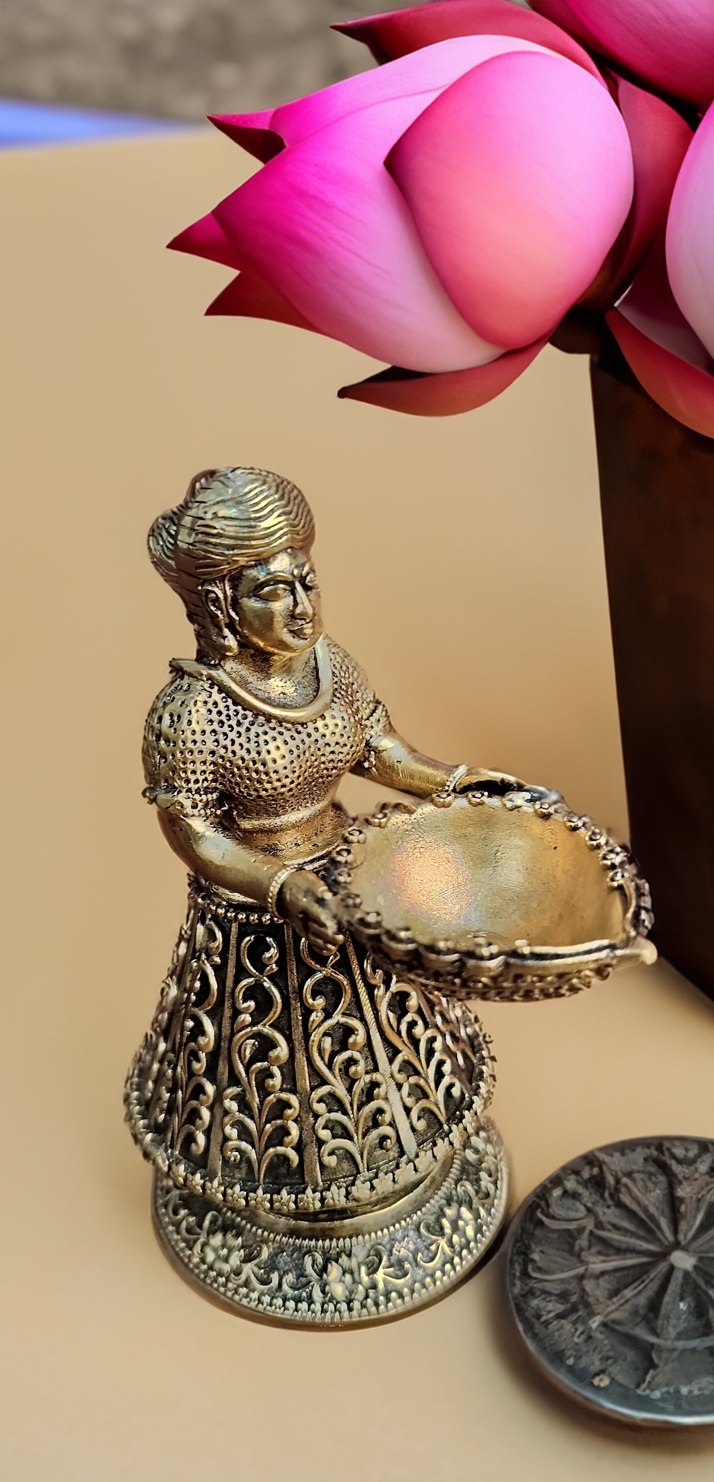 Brass Lady Diya