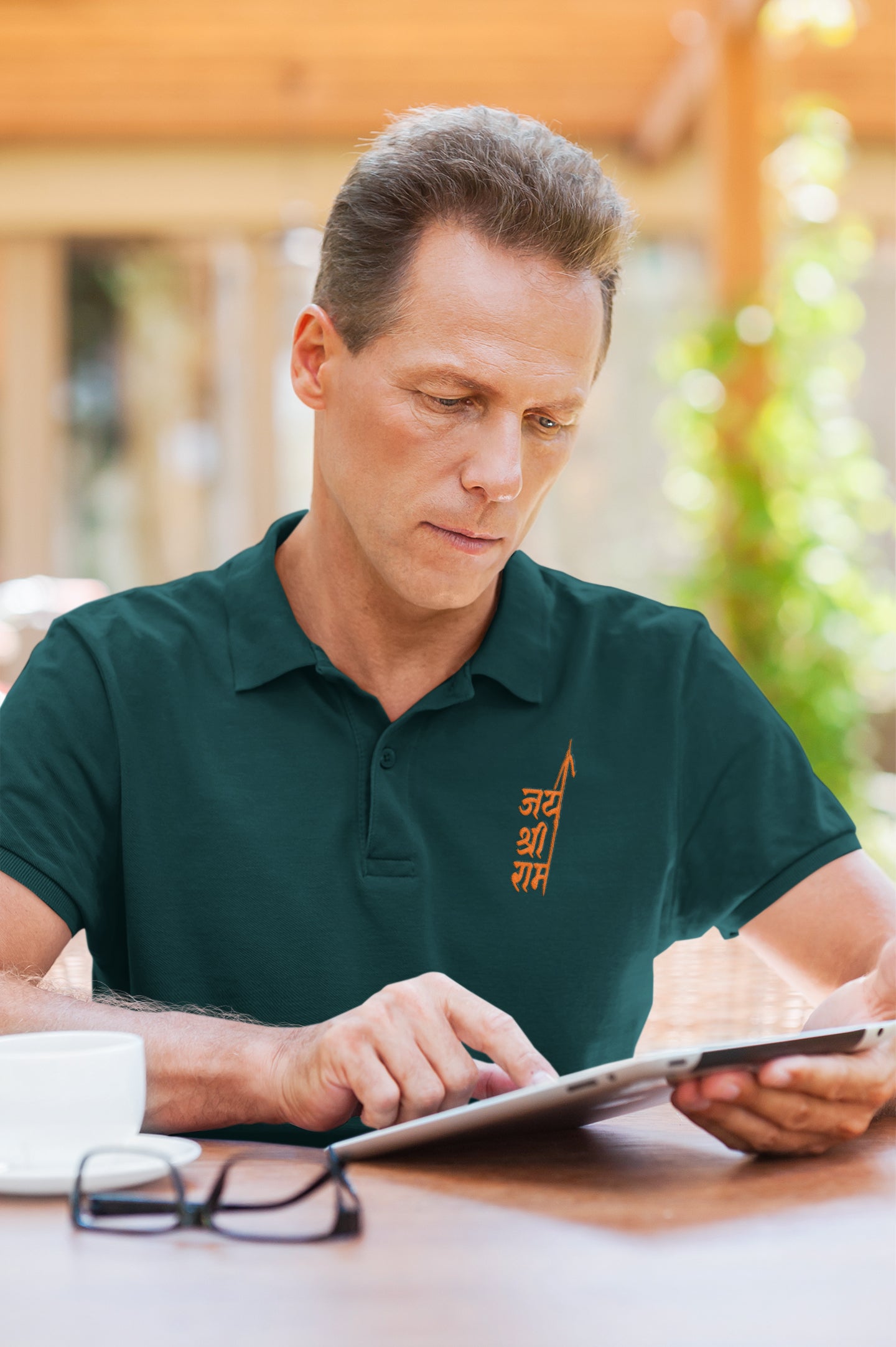 Jai Shri Ram Polo-T-Shirt für Herren