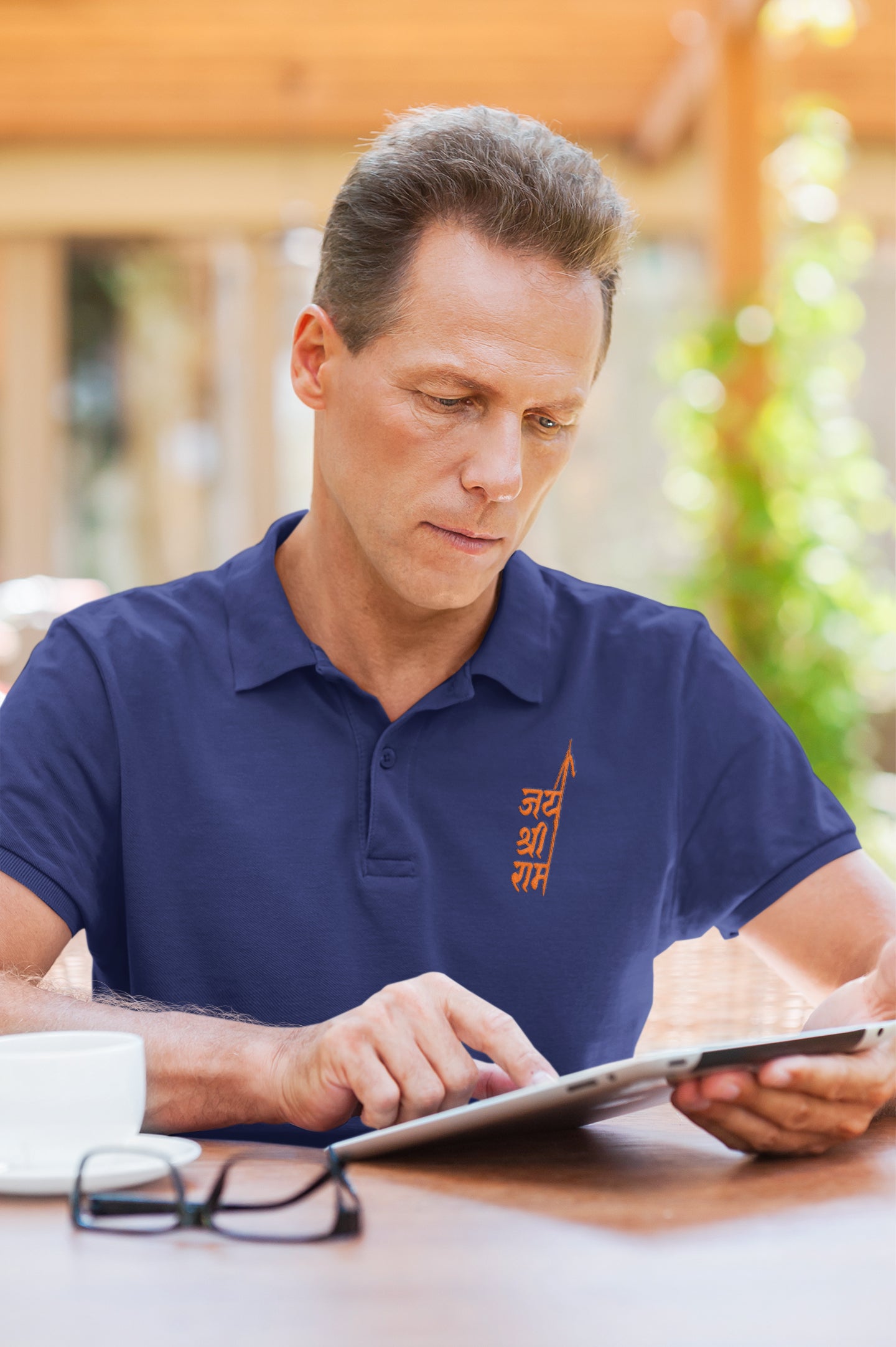 Jai Shri Ram Polo-T-Shirt für Herren