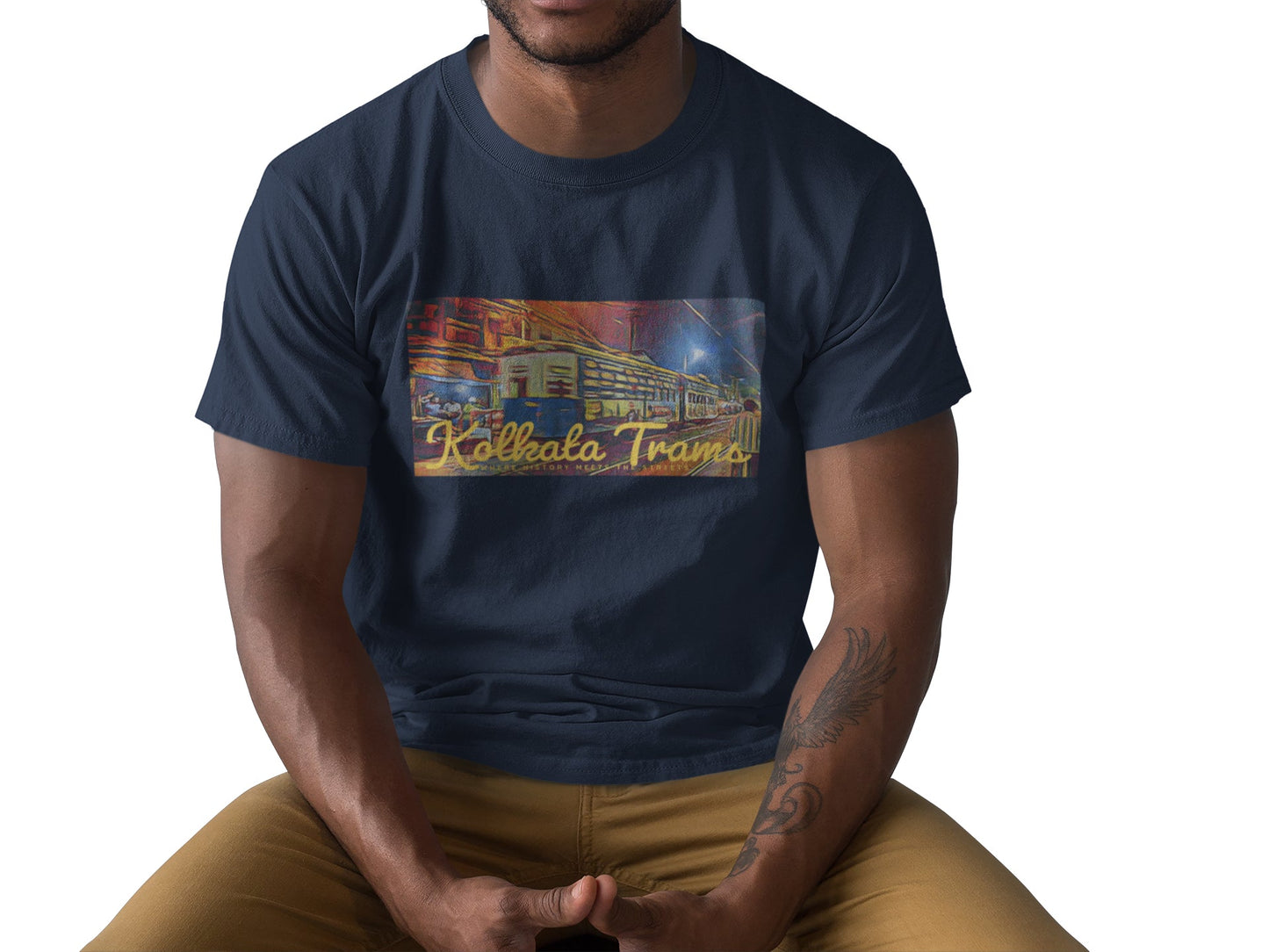 Kolkata Trams Summer T-shirt For Men