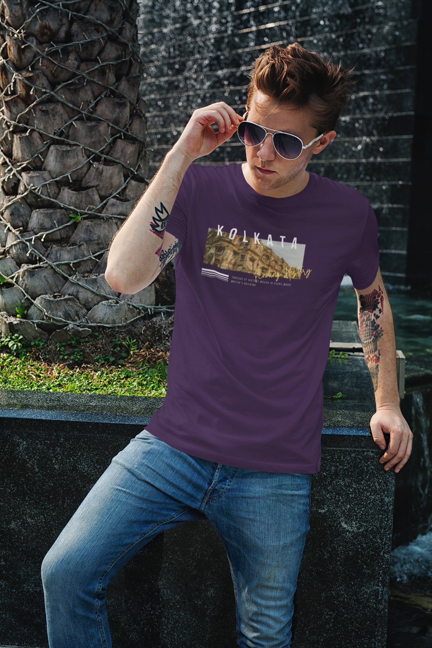 Kolkata Penning History Summer T-shirt For Men