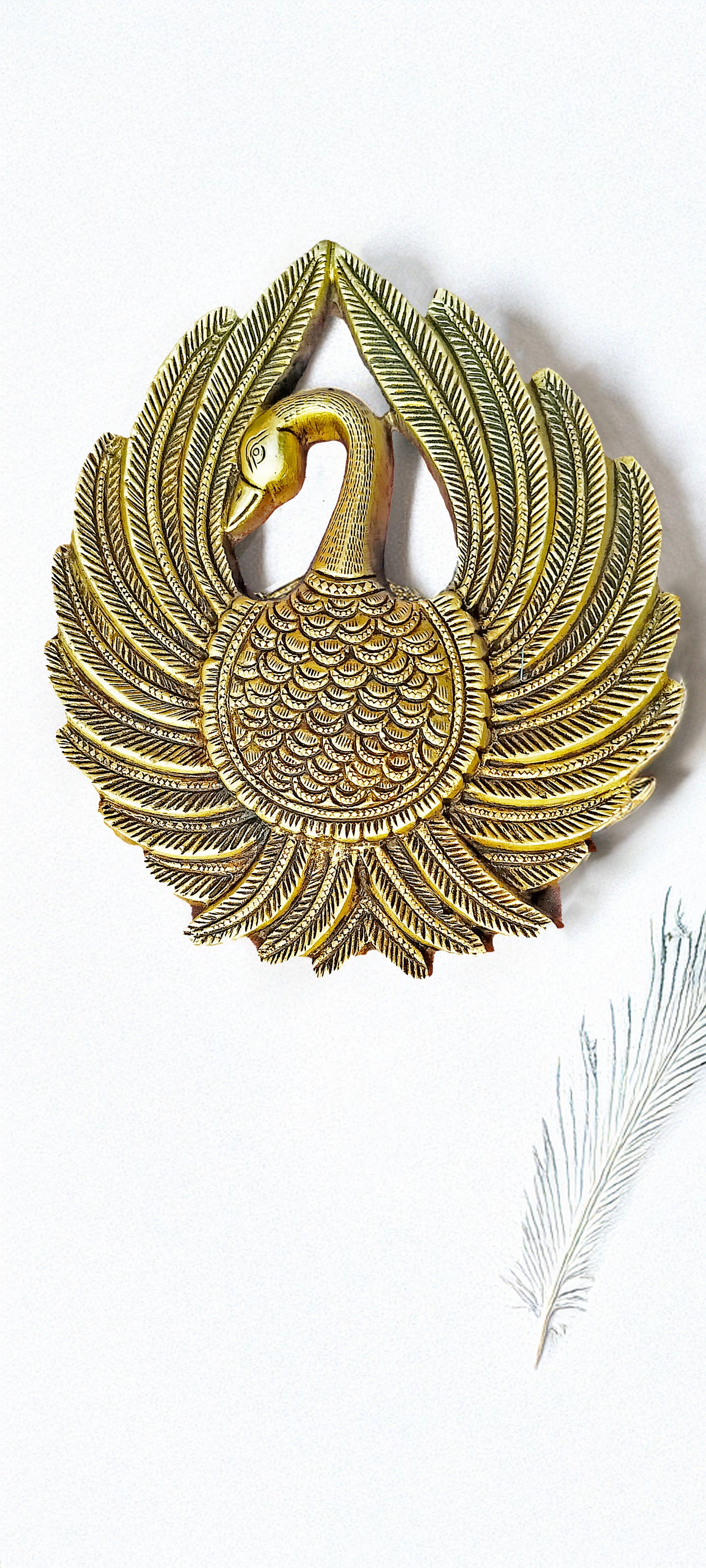 Brass Peacock Wall Decor