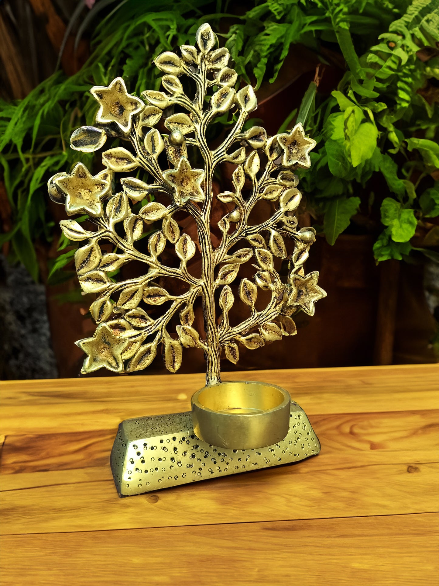 Brass Tree Tealight Candle Holder