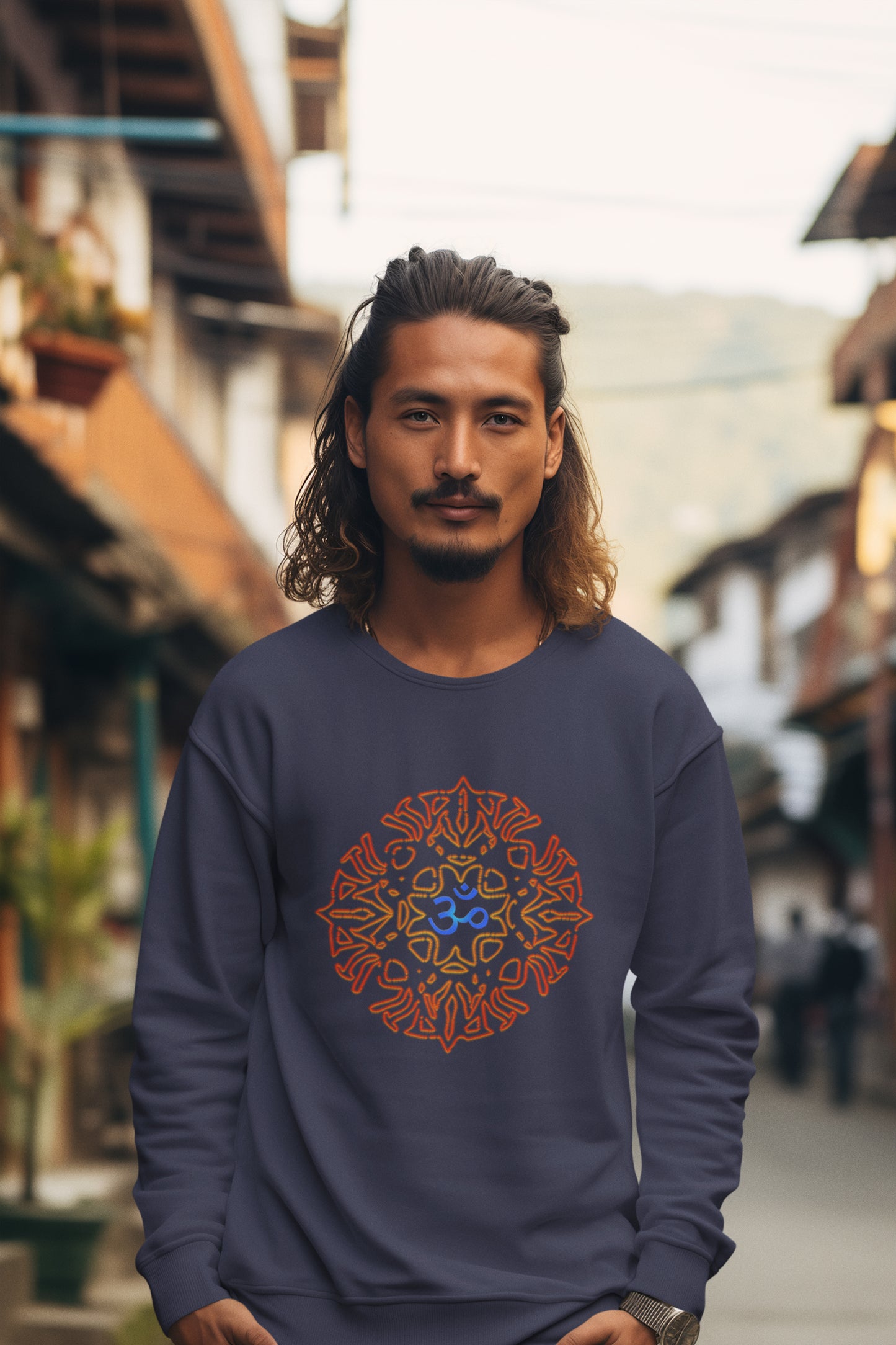 Om Muster Unisex Sweatshirt