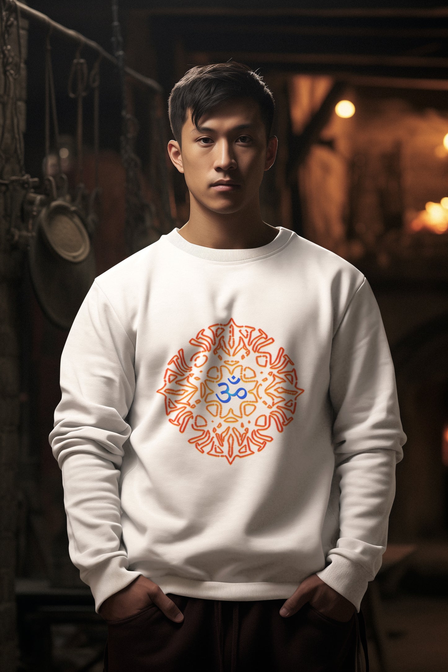 Om Muster Unisex Sweatshirt