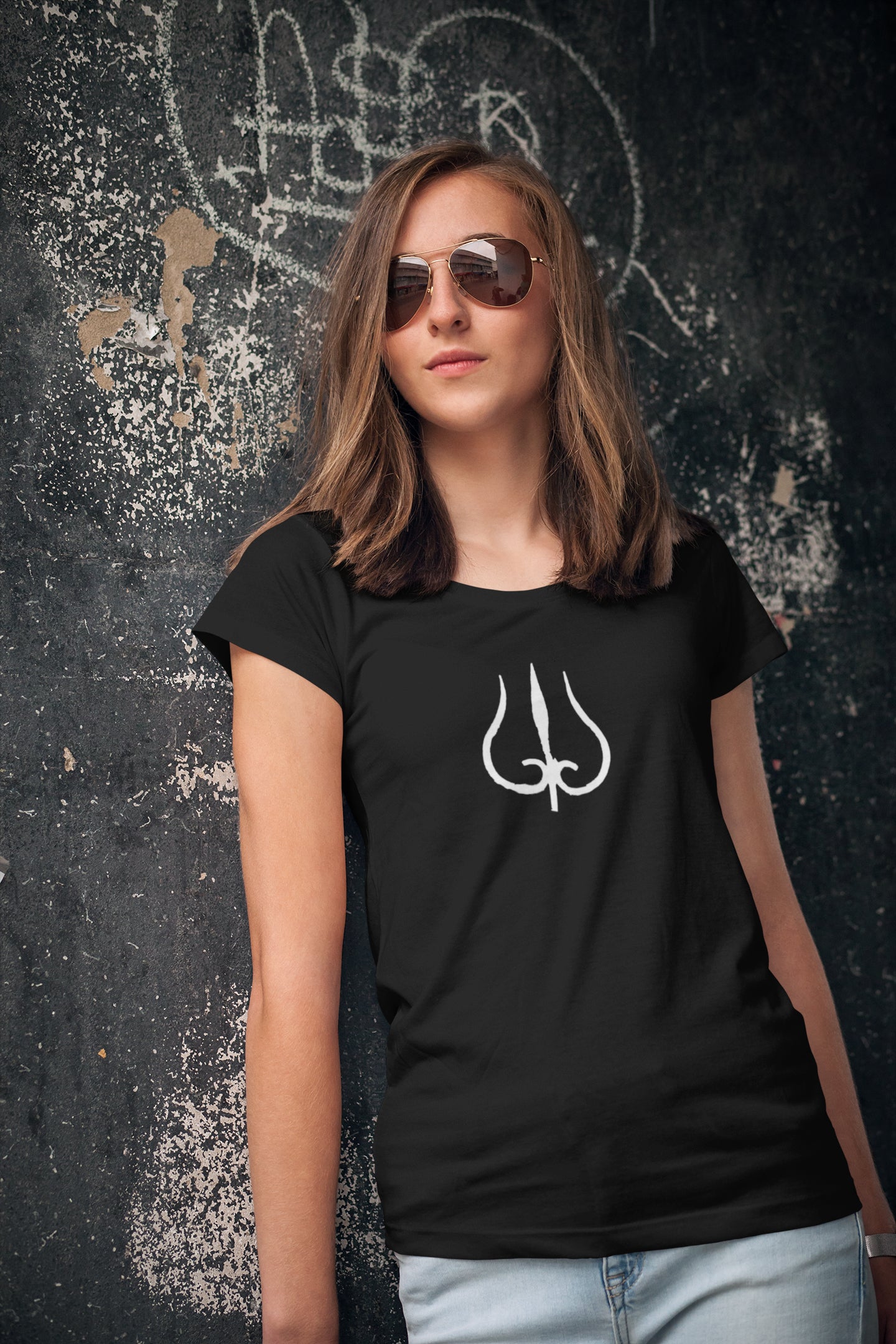 Trident White Summer T-shirt for Ladies