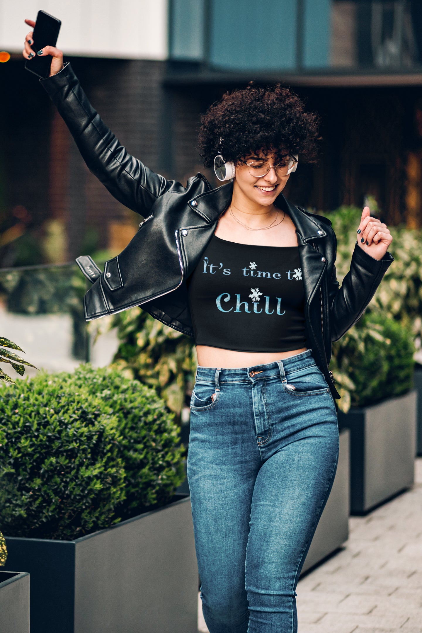 It's Time To Chill Crop Tank For Women