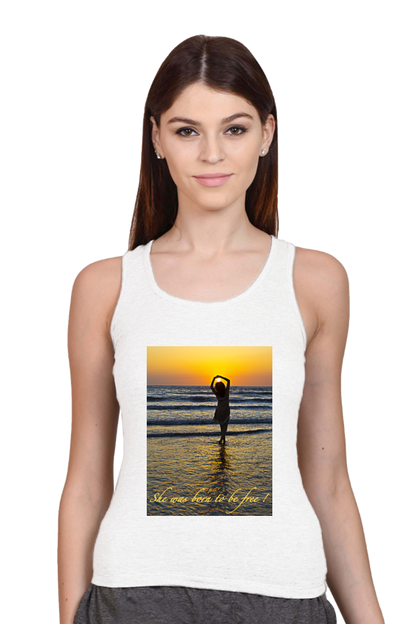 Tank Top for Ladies (She was born to be free)