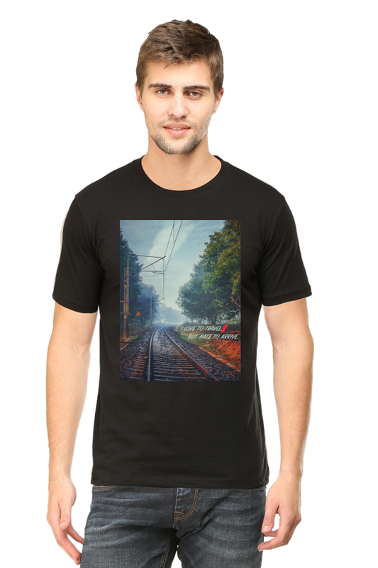 Sommer-T-Shirt für Herren (Train Track Travel)