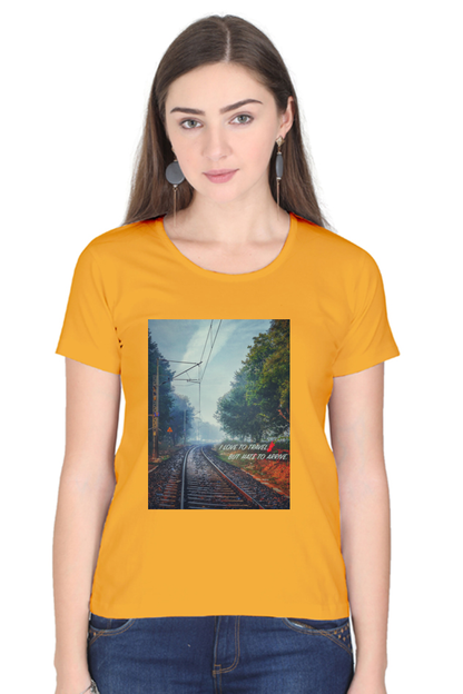 Summer T-shirt for Ladies (Railway Track Travel)
