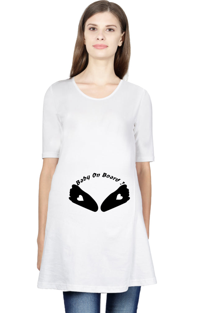 Baby On Board White Maternity T-shirt