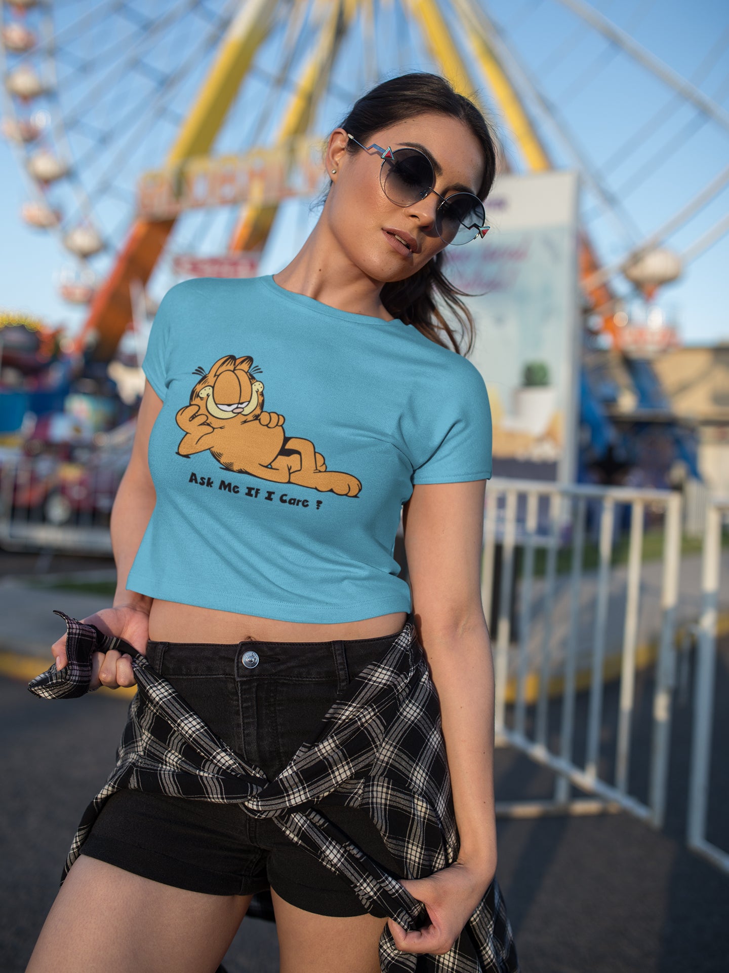 Garfield „Ask Me If I Care“ Crop-Top für Damen