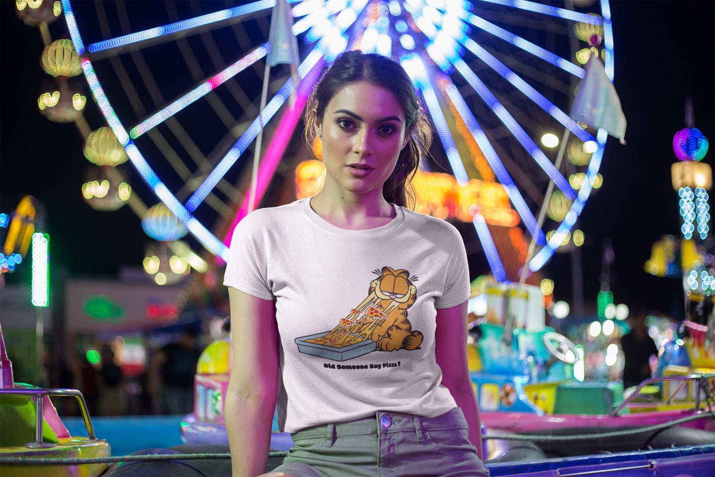 Garfield Did Someone Say Pizza Crop Top For Ladies