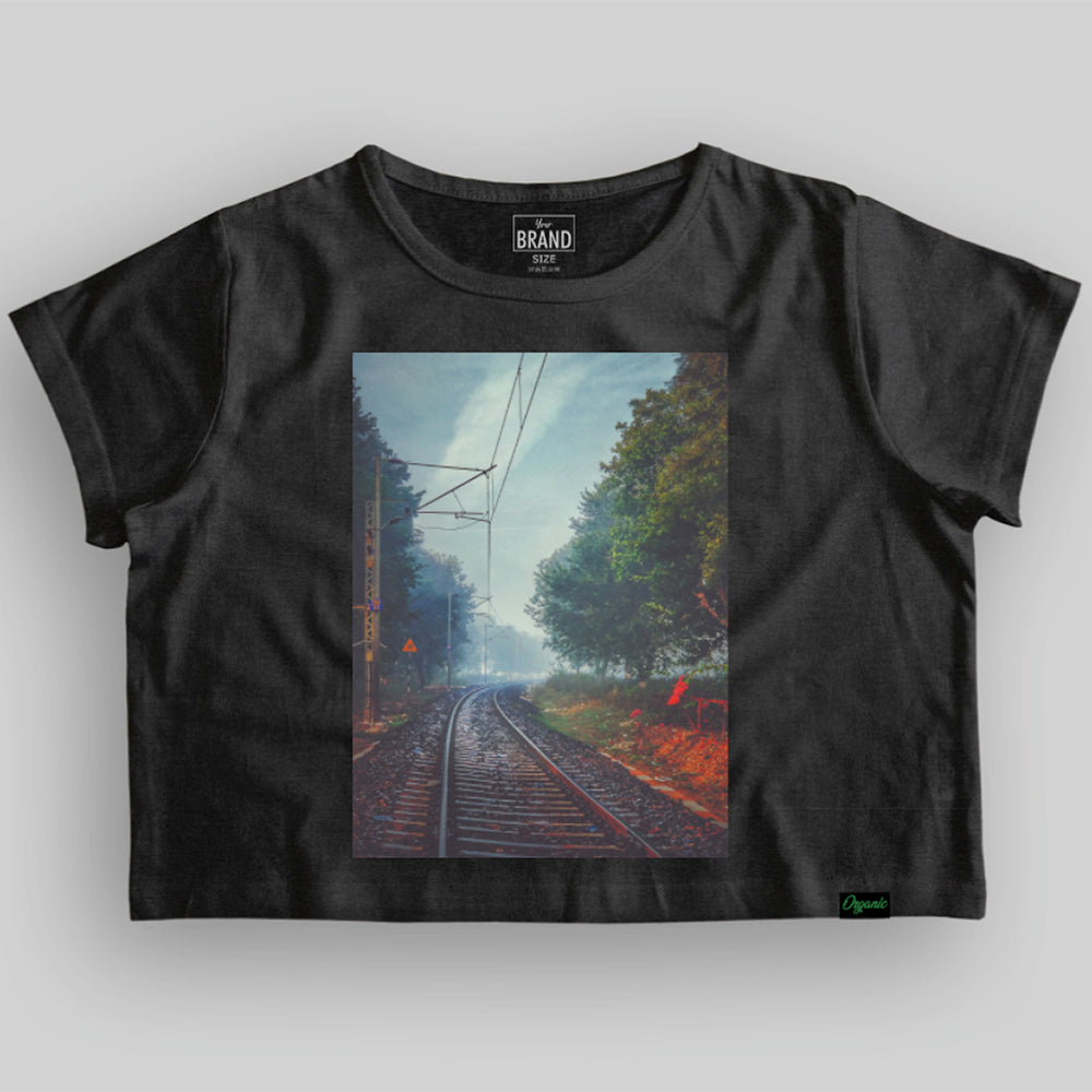 Train Track Crop Top for Ladies