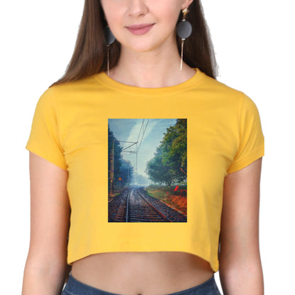 Train Track Crop Top for Ladies