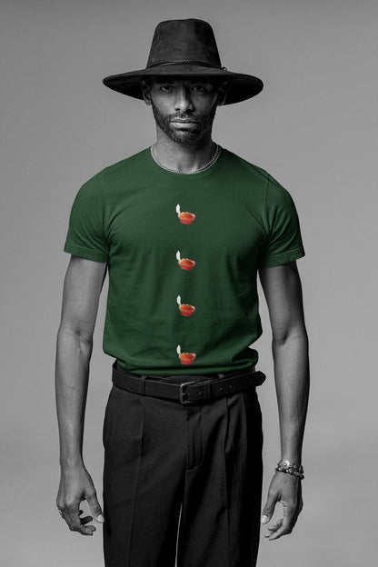 Diya Button Summer T-shirt for Men