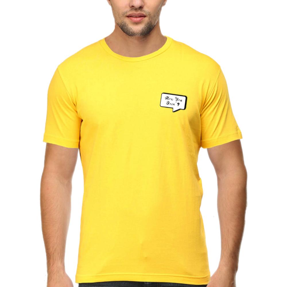 Summer T-shirt for Men(FRIENDS HOW YOU DOING POCKET)