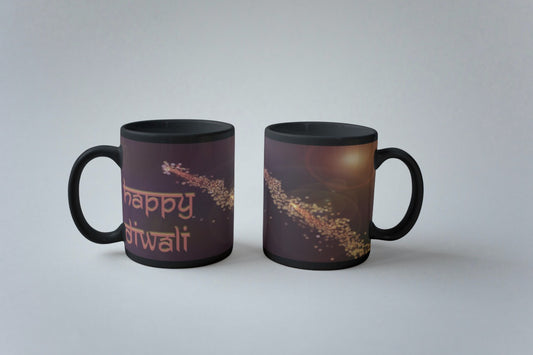Black Coffee Mug ( Happy Diwali Fireshot )