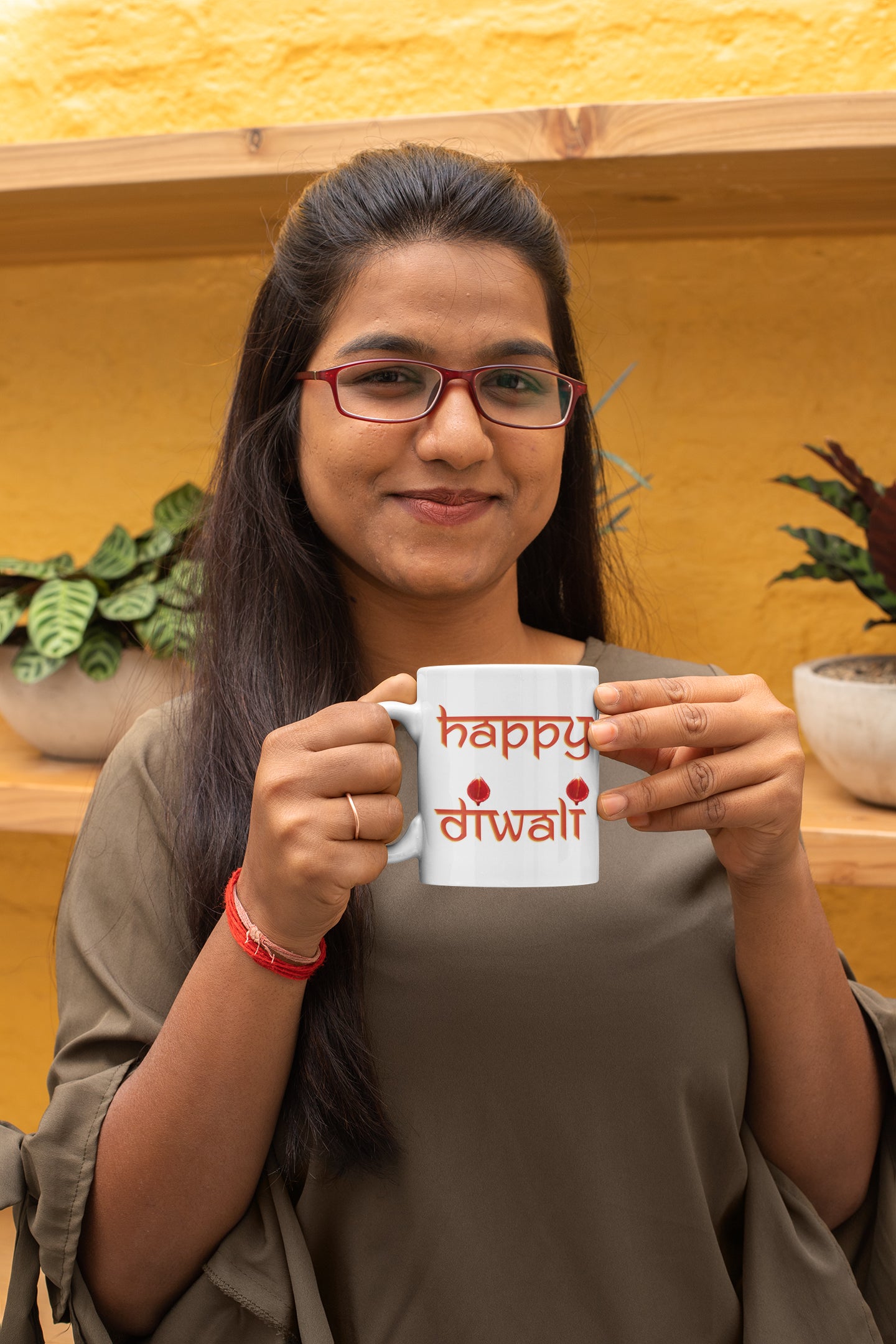 White Coffee Mug ( Happy Diwali  )