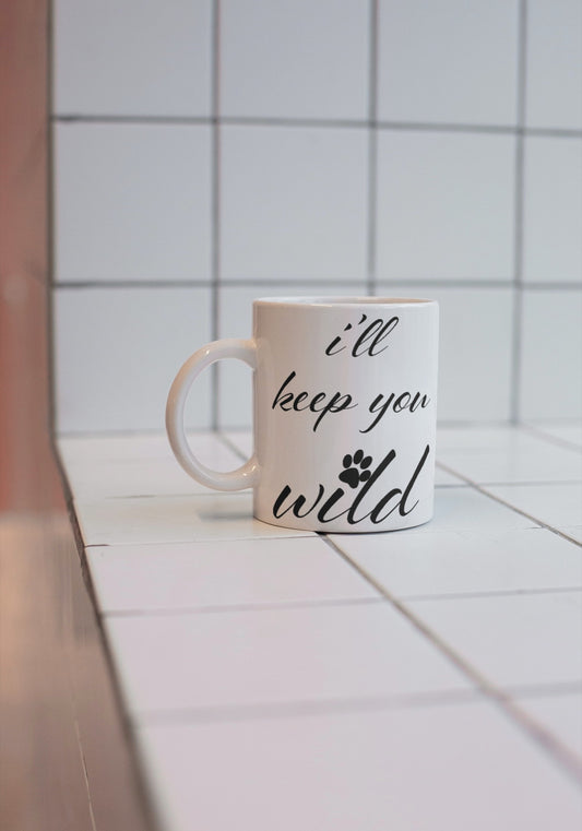 Weiße Kaffeetasse (I'll Keep You Wild)