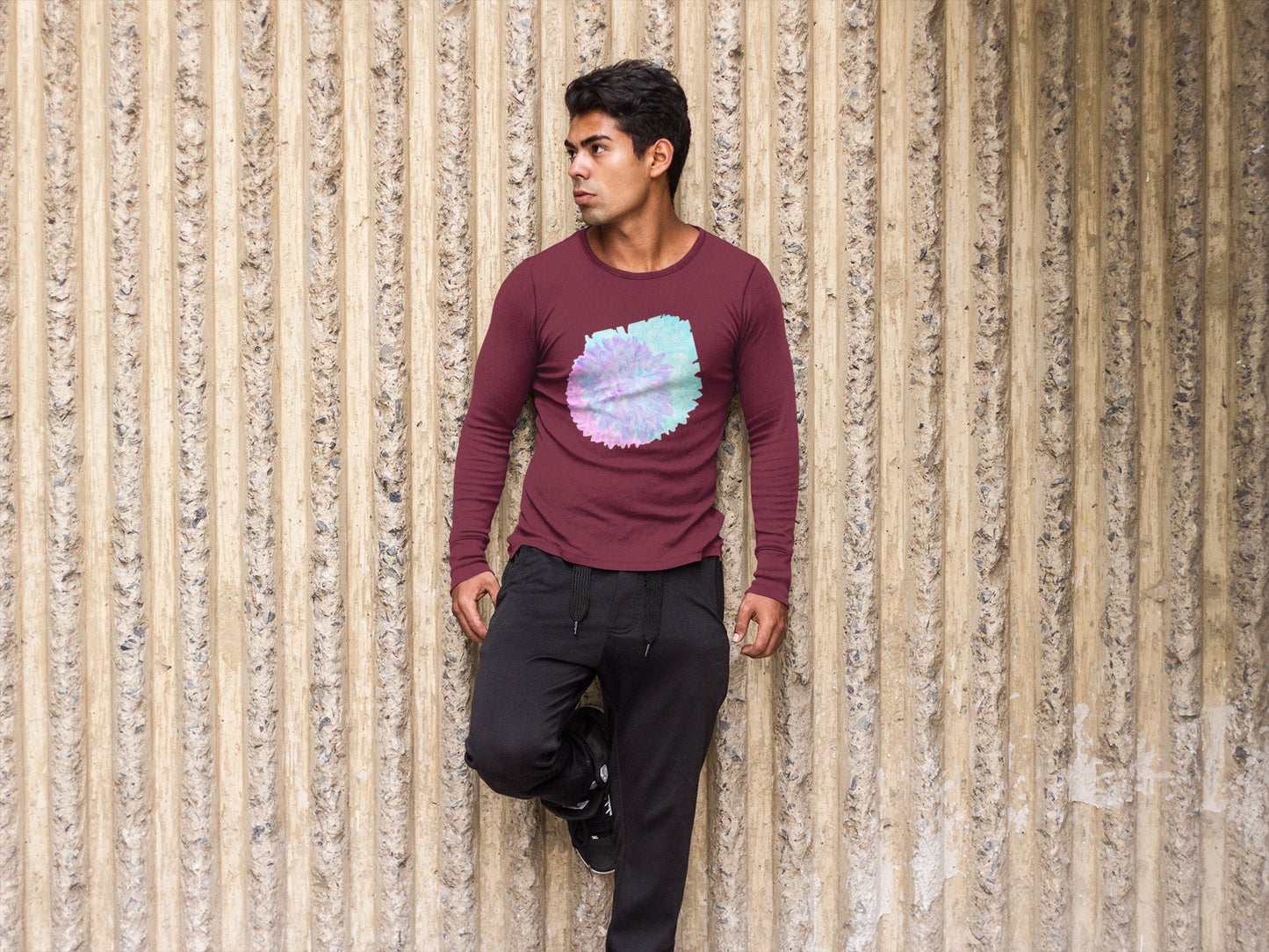 Full Sleeves T-shirt for Men ( Dahlia Dual Tone )