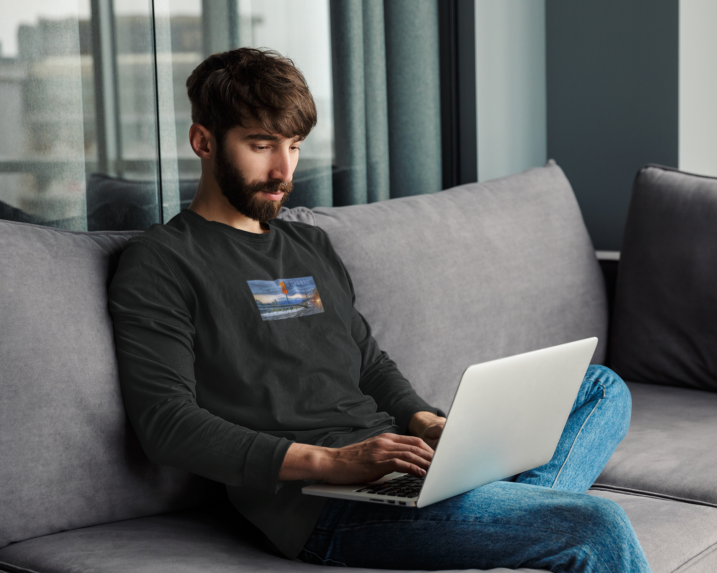 T-Shirt mit langen Ärmeln für Herren (CHILLING)