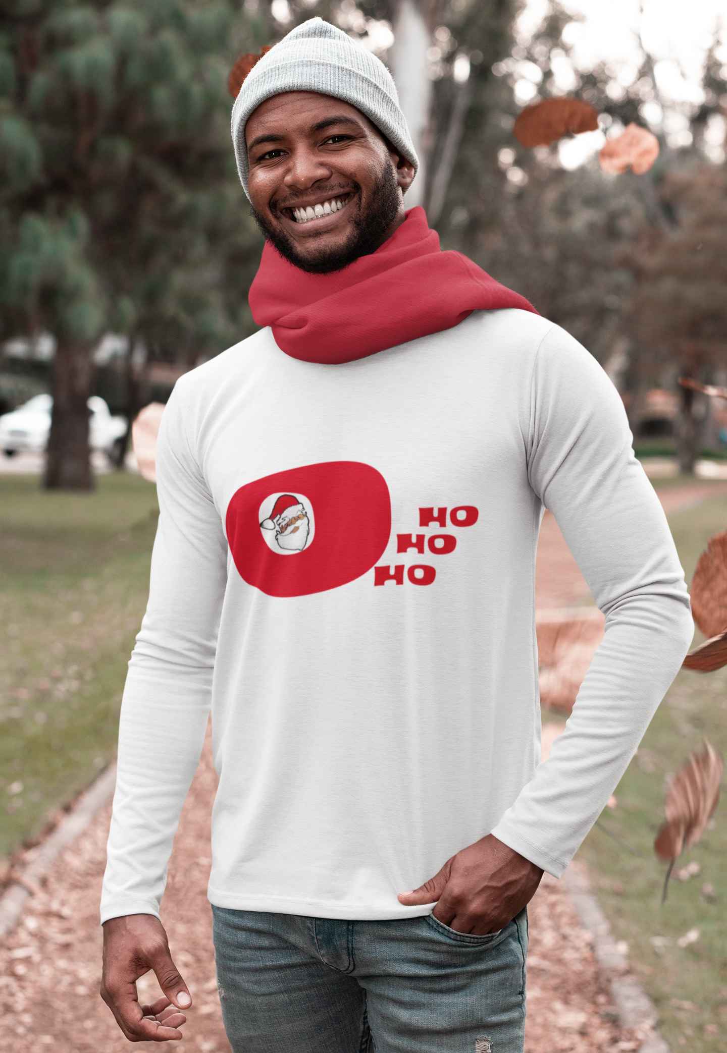 O Ho Ho Ho Long Sleeves T-shirt for Men