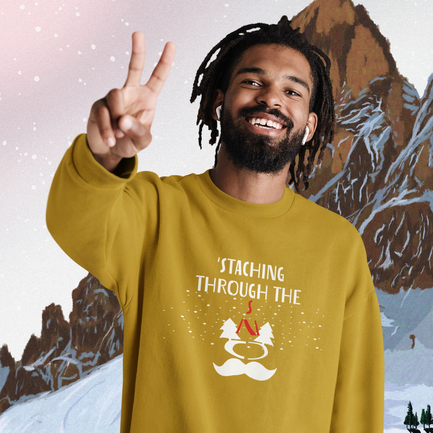 Sweatshirt for Men ( STACHING THROUGH THE SNOW )