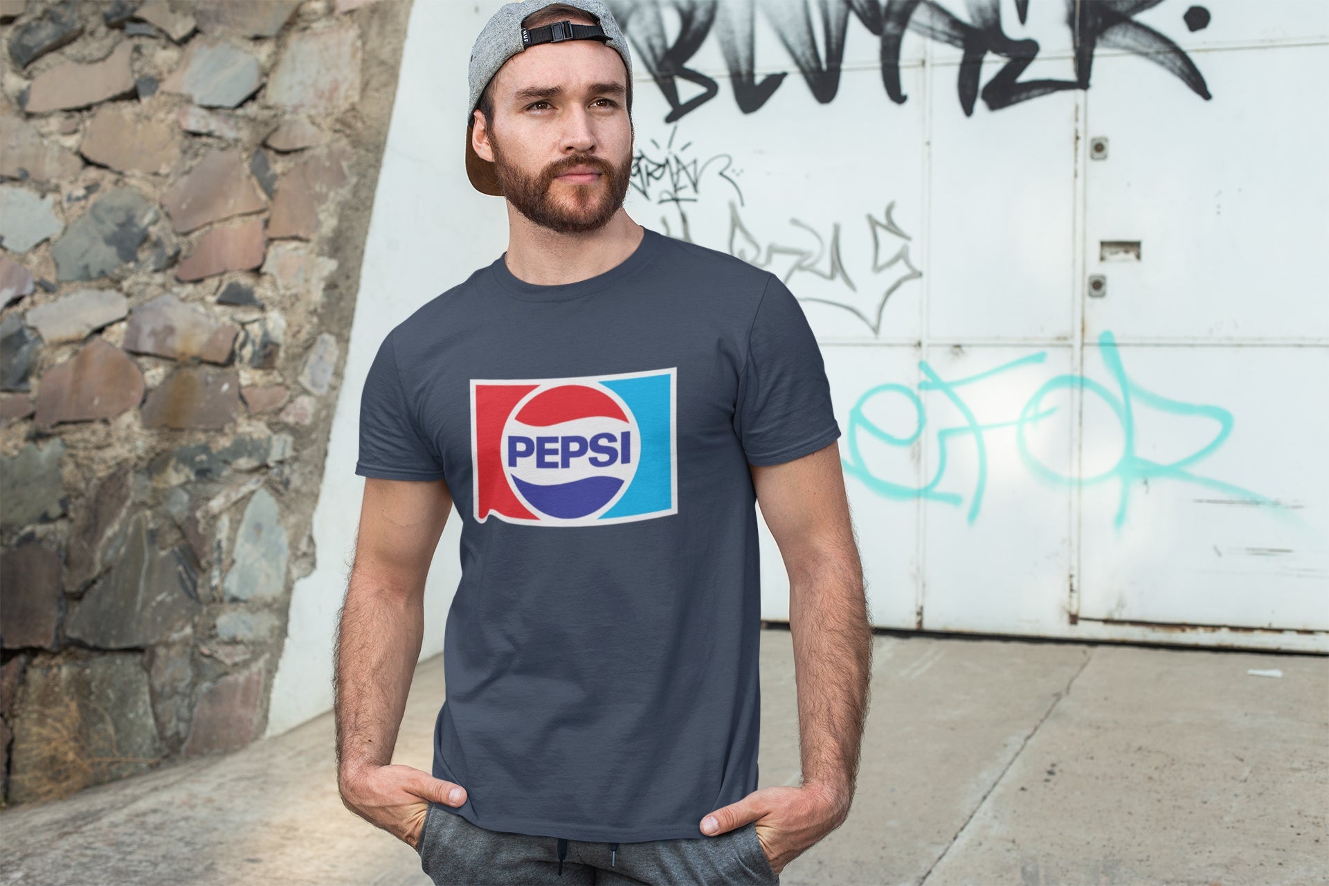Pepsi Summert T-shirt For Men S Navy Blue