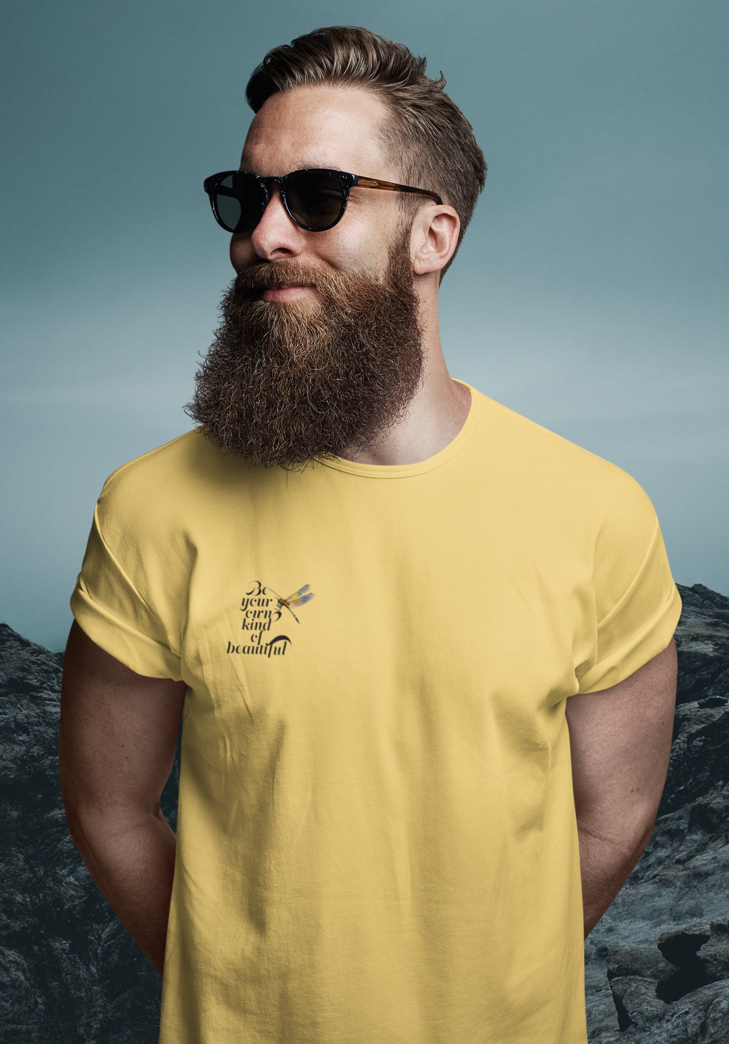 Own Kind Of Beautiful Pocket Print Summer T-shirt for Men