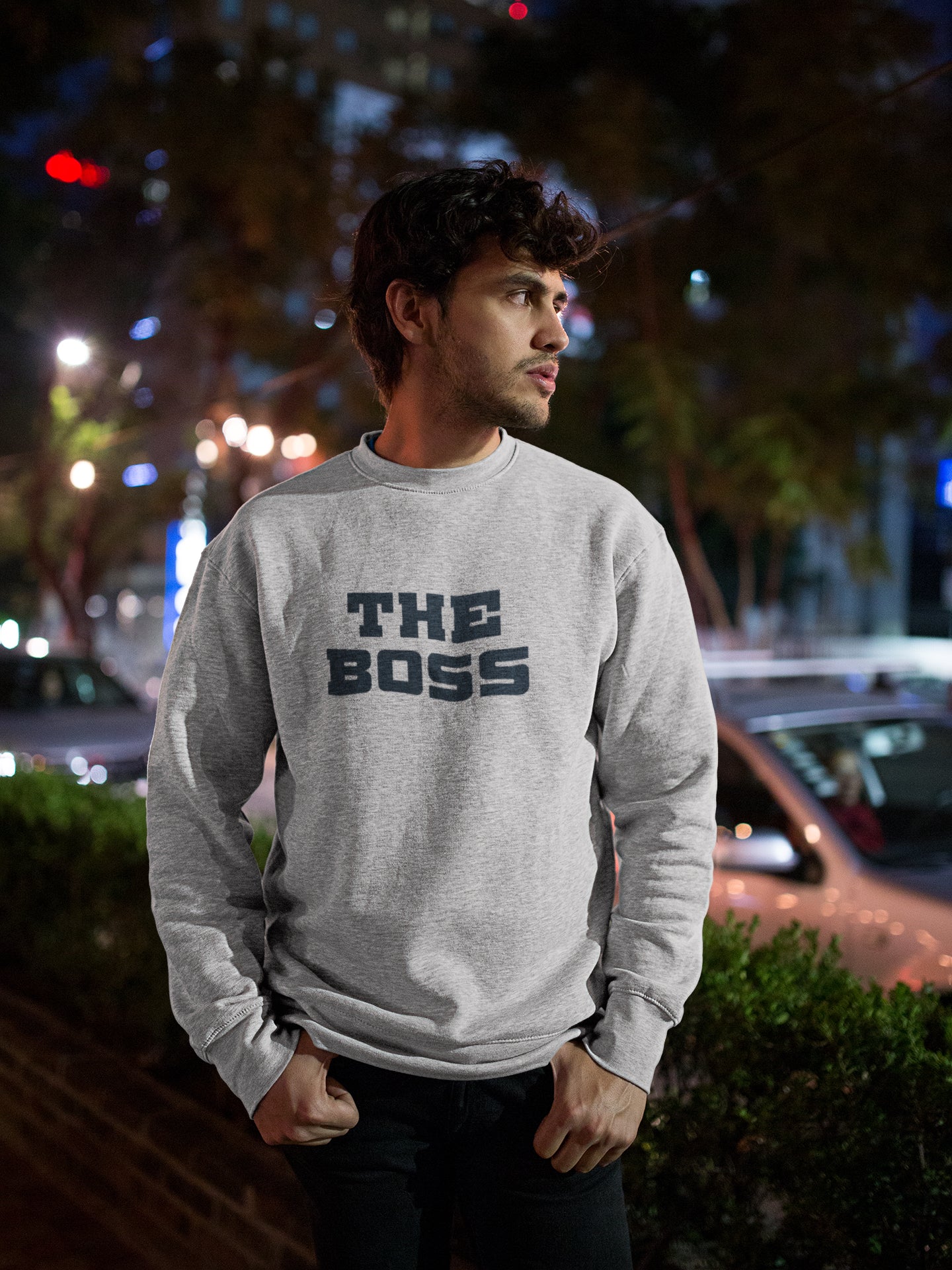 Boss grey sweatshirt best sale