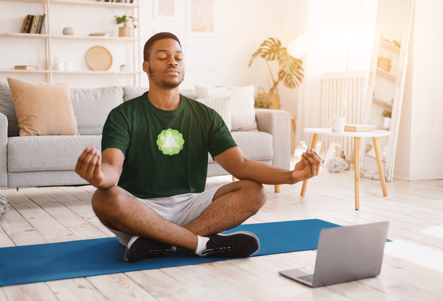 Herz-Chakra-Sommer-T-Shirt für Männer