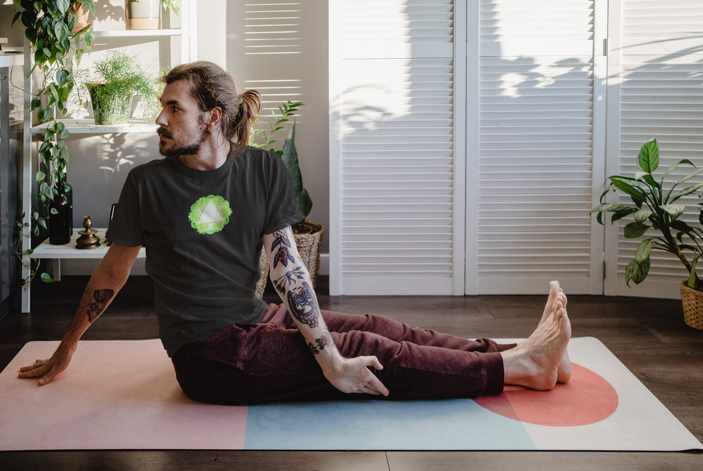 Herz-Chakra-Sommer-T-Shirt für Männer