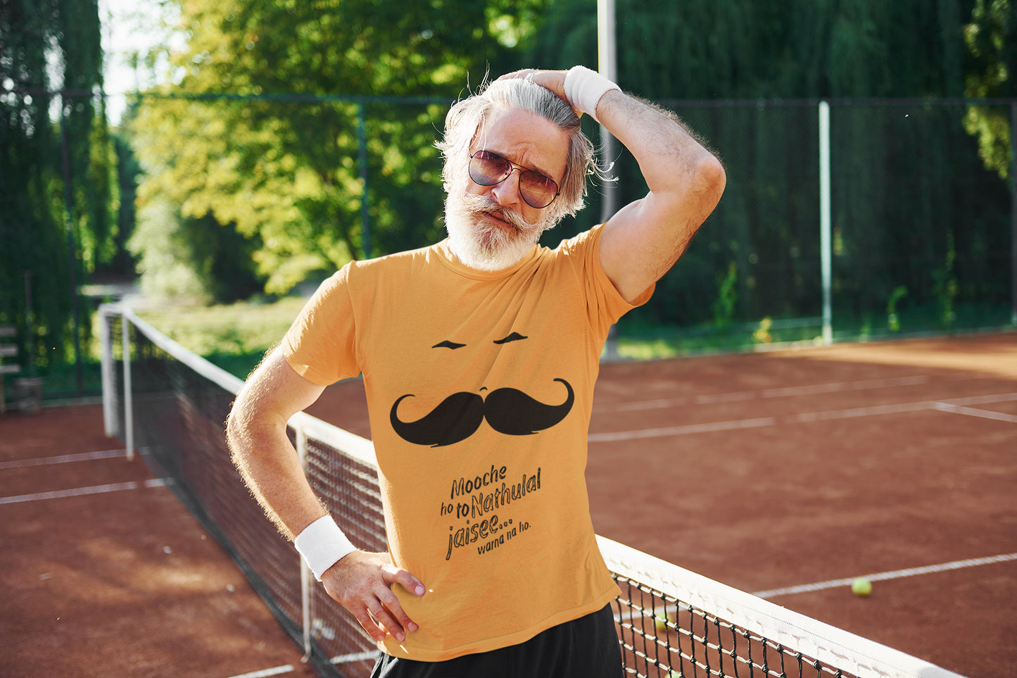 Mooche Ho Toh Nathulal Jaisi Sommer-T-Shirt für Herren