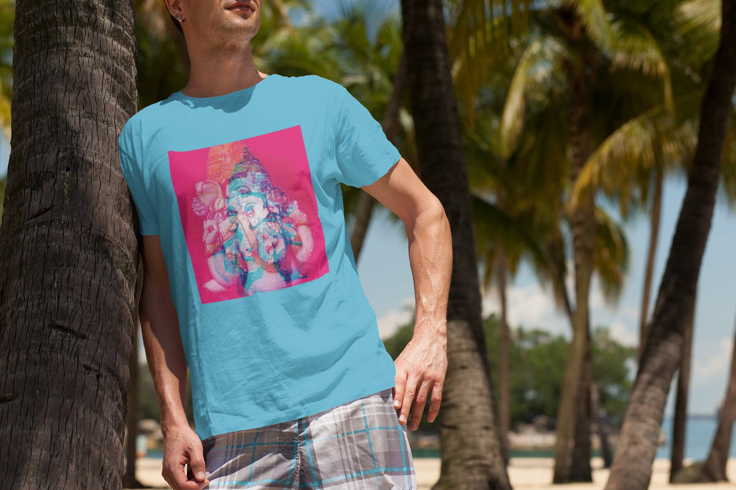 Embossed Ganpati Summer T-shirt for Men