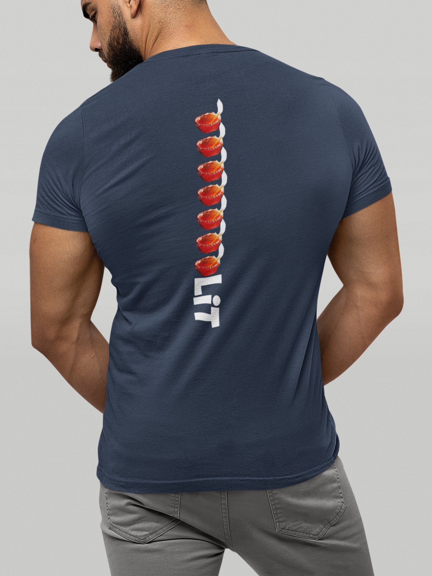 Summer T-shirt for Men(LIT Bold Back Print)